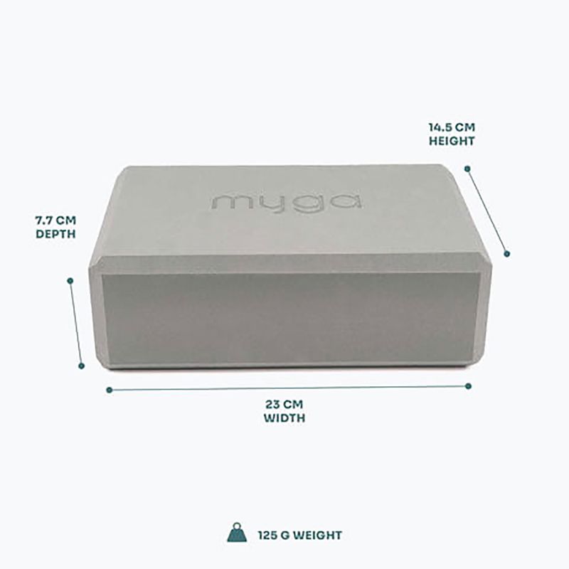 Куб за йога  Myga Foam Block do jogi grey 3