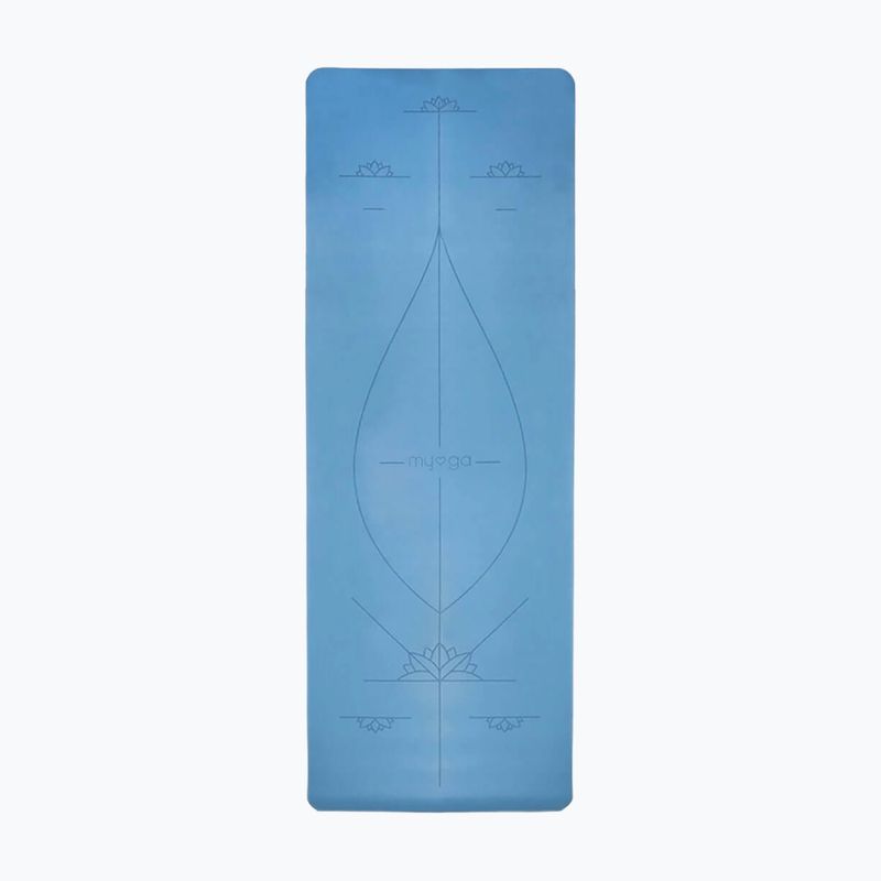 Постелка за йога Myga Alignment XL 6 mm blue