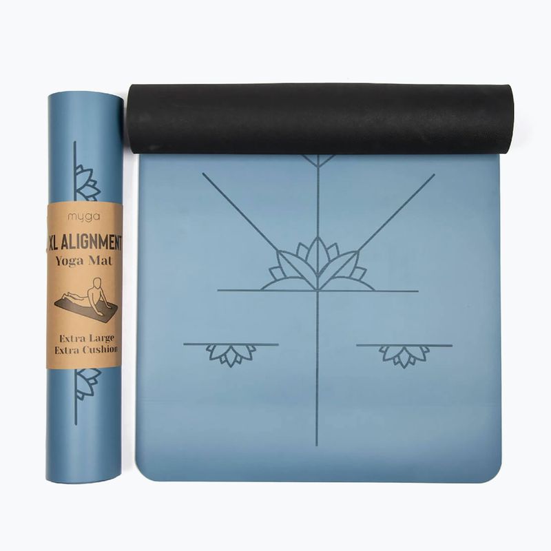 Постелка за йога Myga Alignment XL 6 mm blue 5