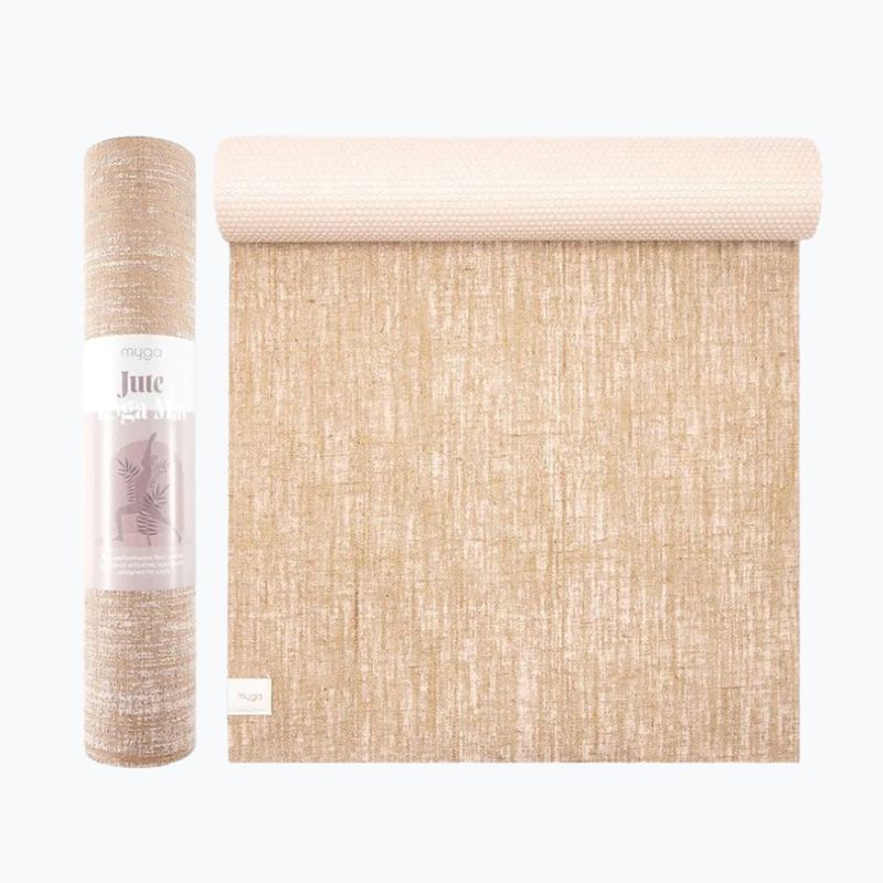 Постелка за йога Myga Jute 5 mm beige 3