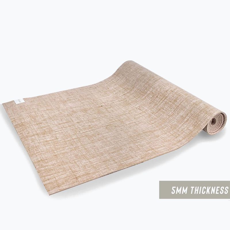 Постелка за йога Myga Jute 5 mm beige 5