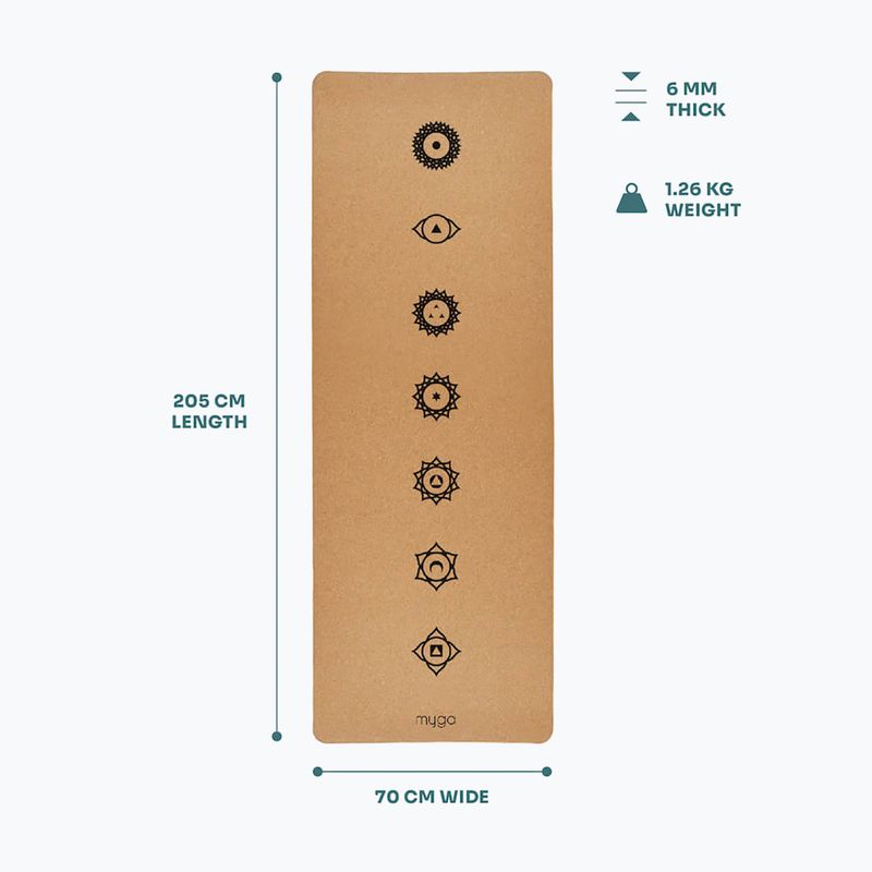Постелка за йога Myga Chakra XL 6 mm brown 7