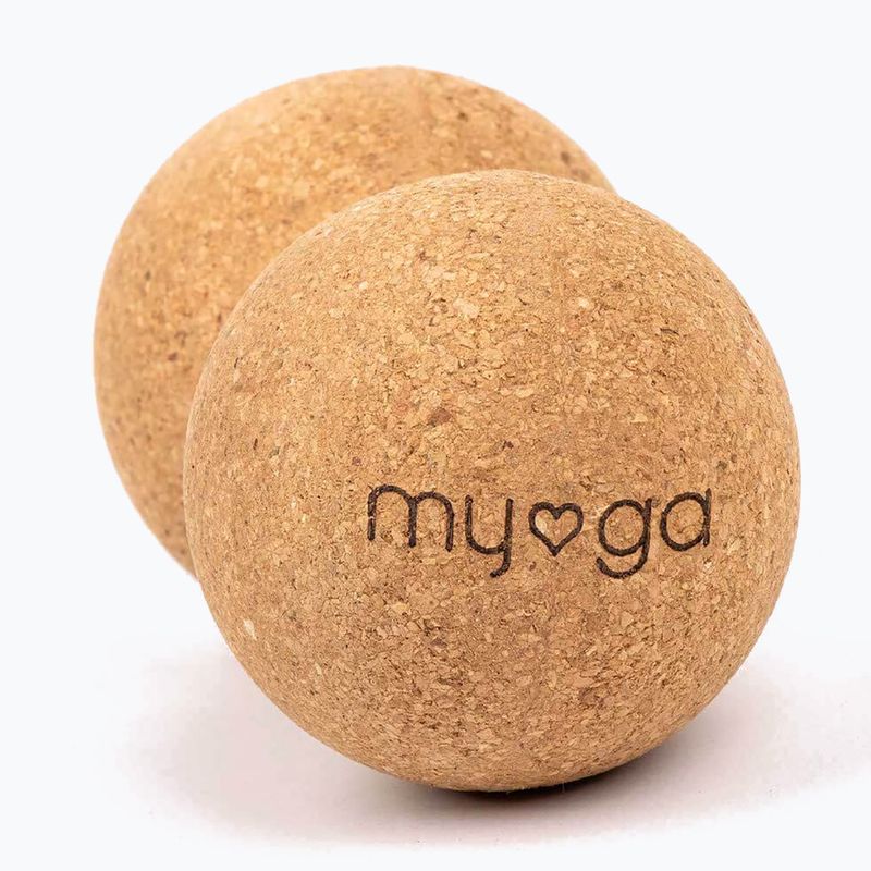 Масажна топка Myga Duoball brown 2
