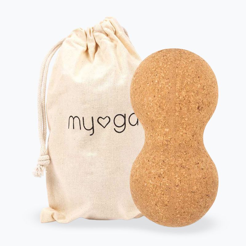 Масажна топка Myga Duoball brown 4