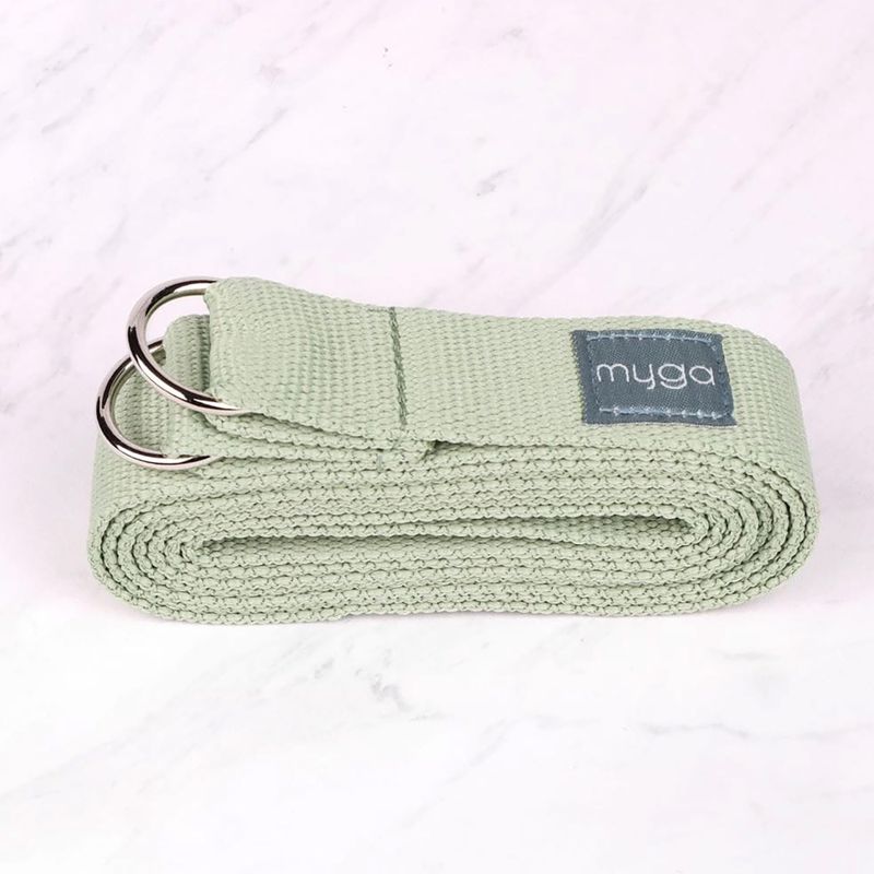 Комплект за йога Myga Palm Yoga Set mat + block + green strap 7