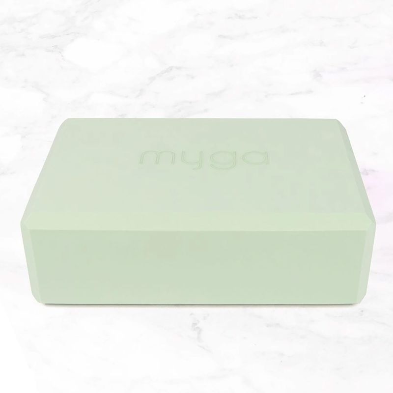 Комплект за йога Myga Palm Yoga Set mat + block + green strap 8
