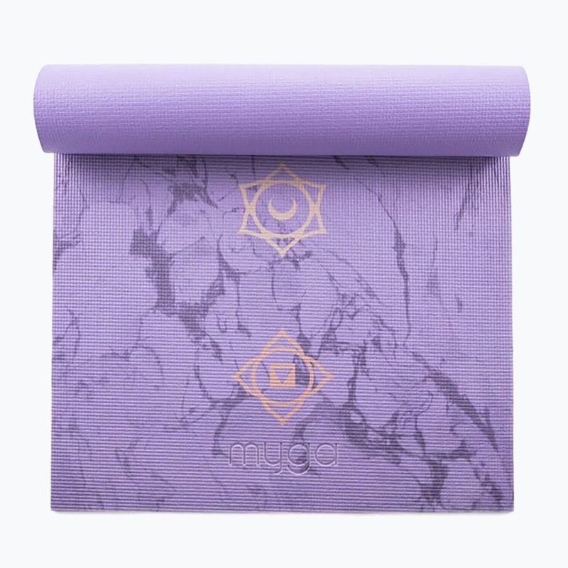 Комплект за йога Myga Chakra Yoga Set mat + block + purple strap 5