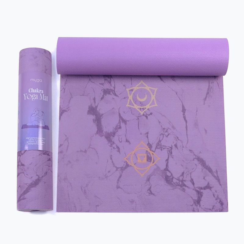 Постелка за йога Myga Chakra 6 mm purple 10