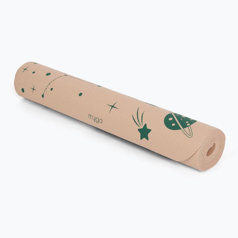 Постелка за йога Myga Dino 3 mm beige 6