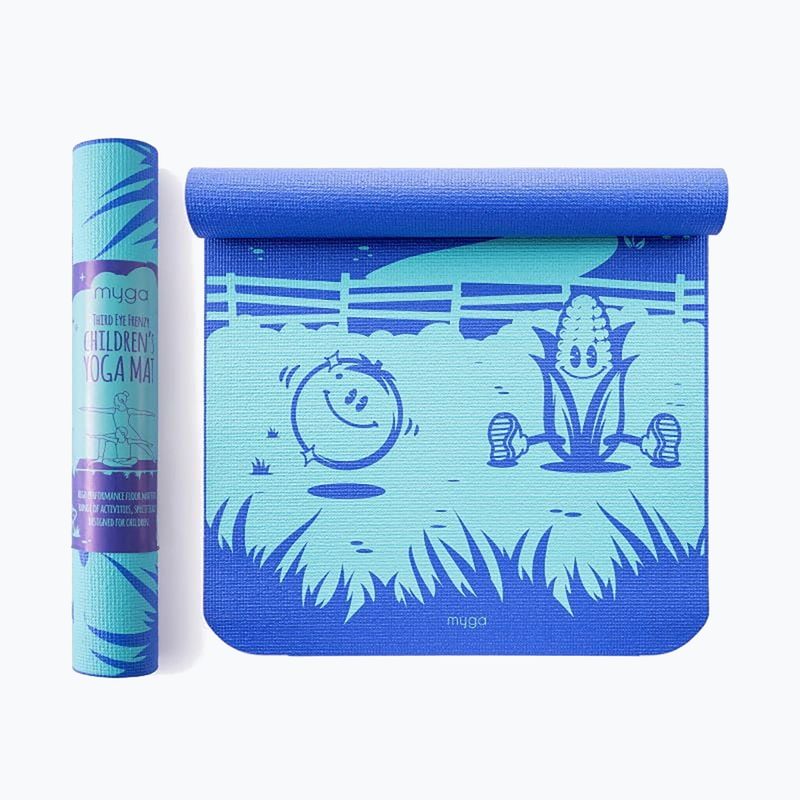 Детска йога постелка Myga Frenzy 3 mm blue 2