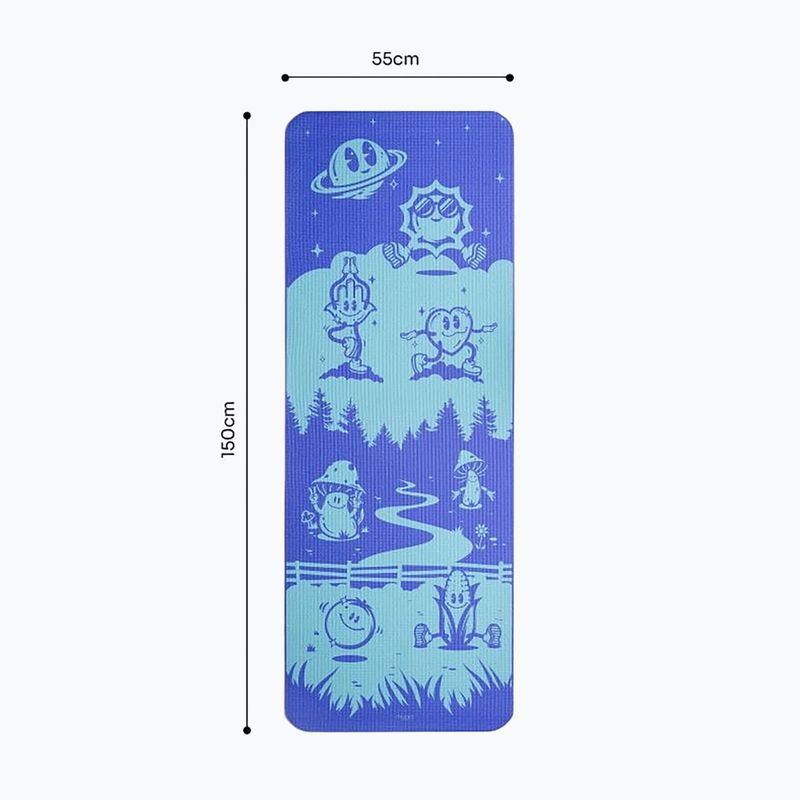 Детска йога постелка Myga Frenzy 3 mm blue 8