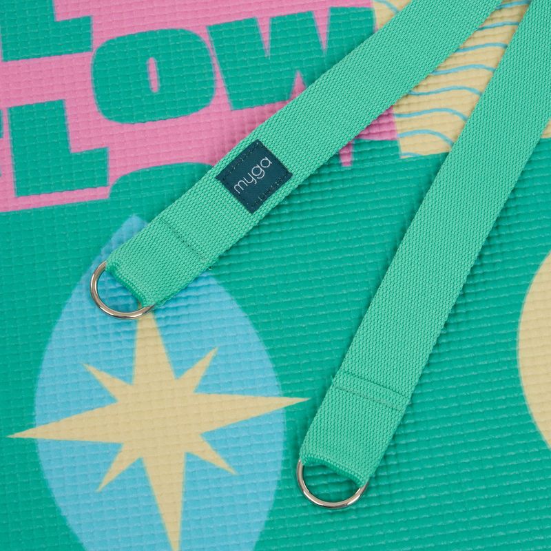 Комплект за йога Myga Spirit Yoga Set mat + block + turquoise strap 8
