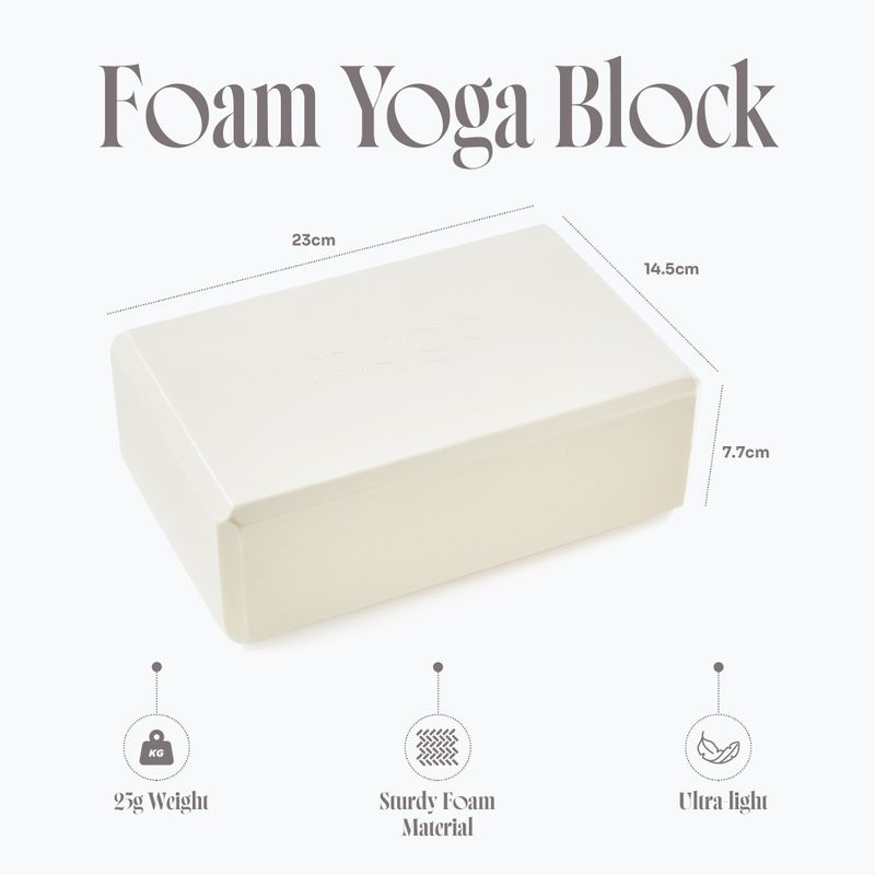 Куб за йога  Myga Foam Block do jogi cream 2