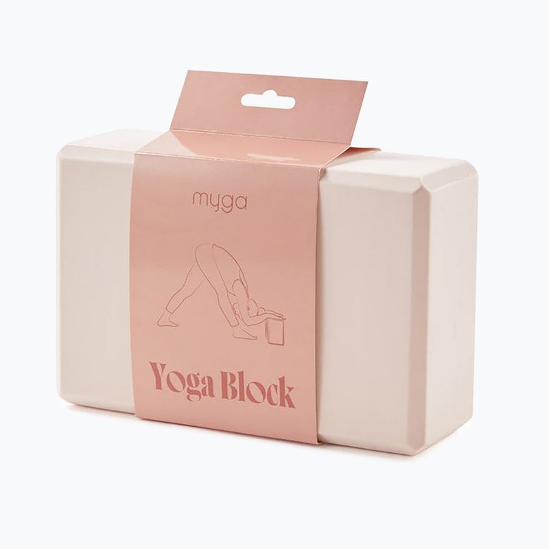 Йога блок Myga Foam Block бежов 3