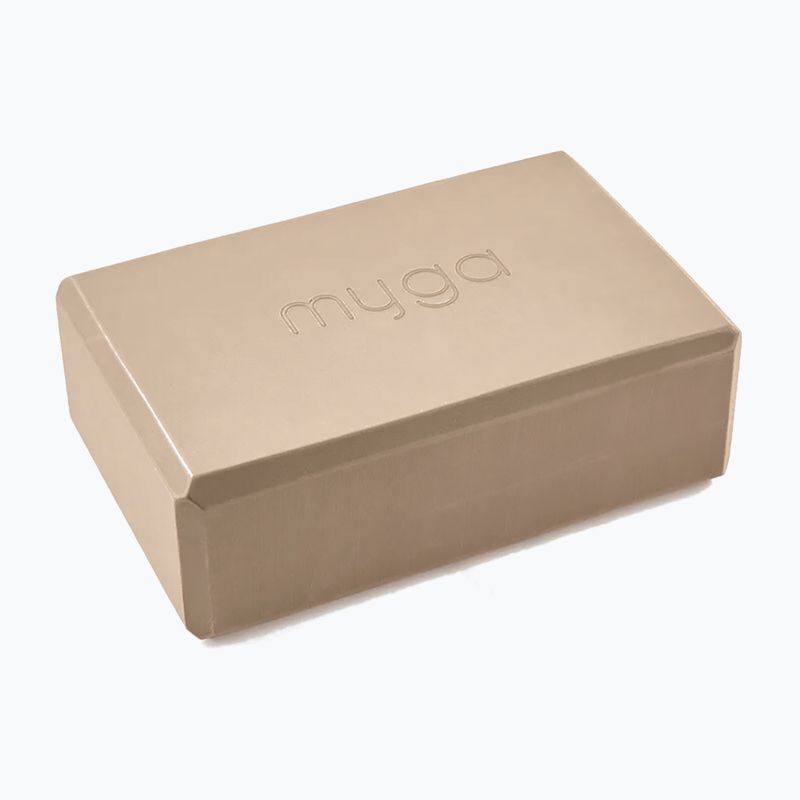 Куб за йога Myga Foam Block кафяв 2
