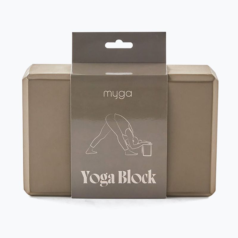 Куб за йога Myga Foam Block 2 pcs. brown 3