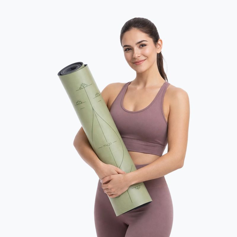 Постелка за йога Myga Alignment XL 6 mm green 7
