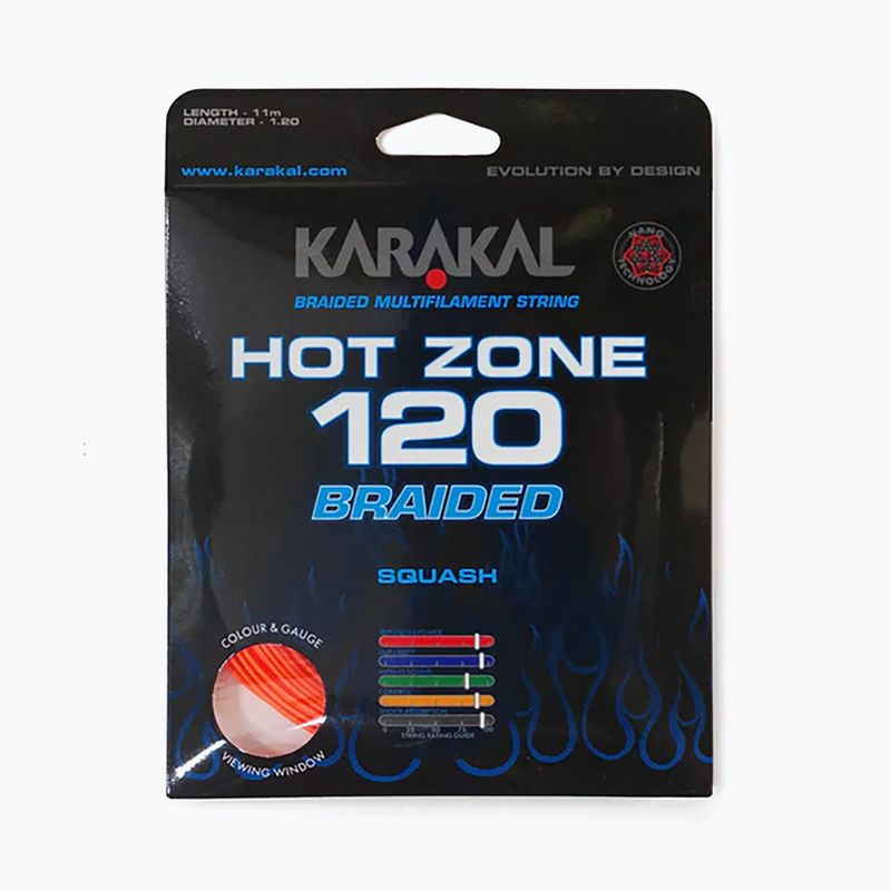 Струна за скуош Karakal Hot Zone Braided 120 11 м оранжева