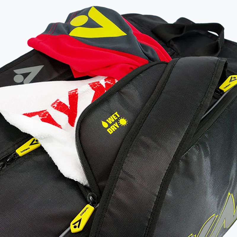 Чанта за скуош Karakal Pro Tour Comp 2.0 black/yellow 7