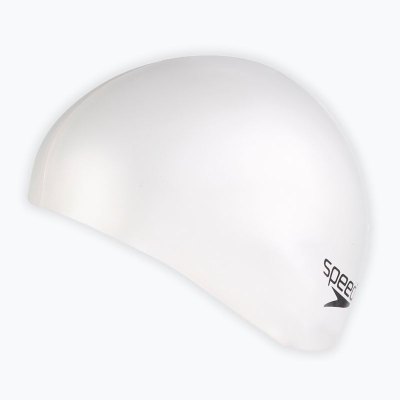 Speedo Обикновена плоска силиконова шапка бяла 8-709910010 2