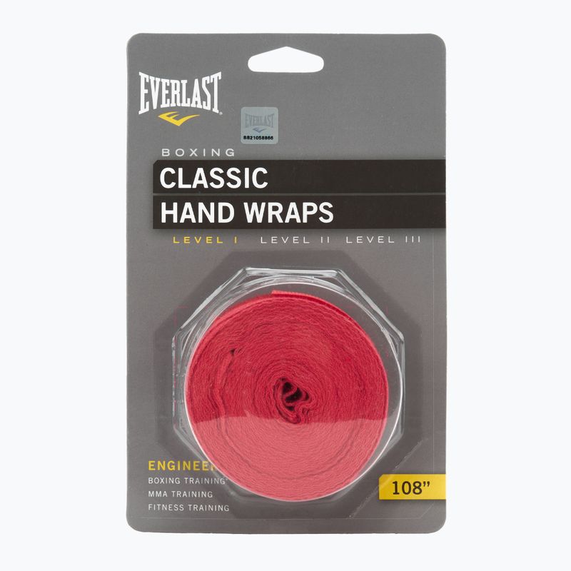 Боксови бинтове Everlast 275 cm red