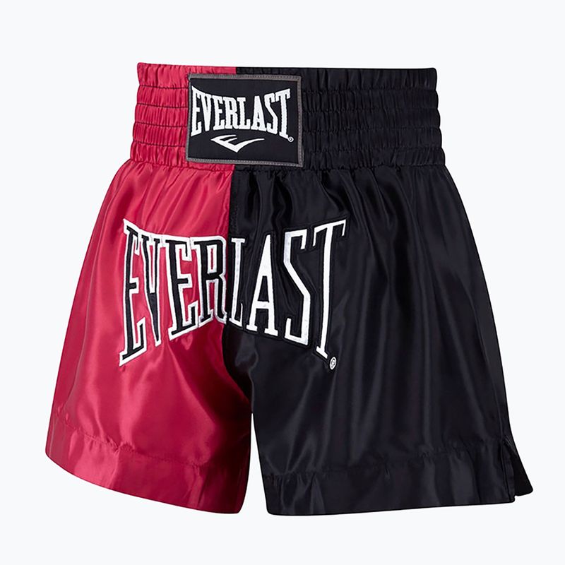 Мъжки шорти за тренировки по муай тай EVERLAST черно-червени EMT7