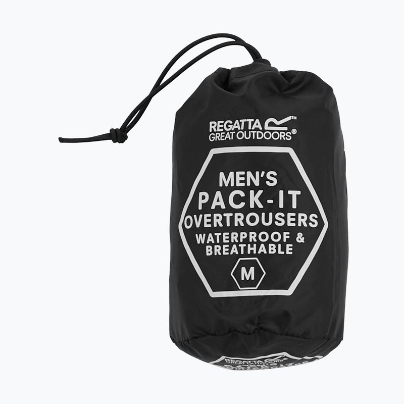 Мъжки панталони с мембрана REGATTA Pack It Overtrousers black 10