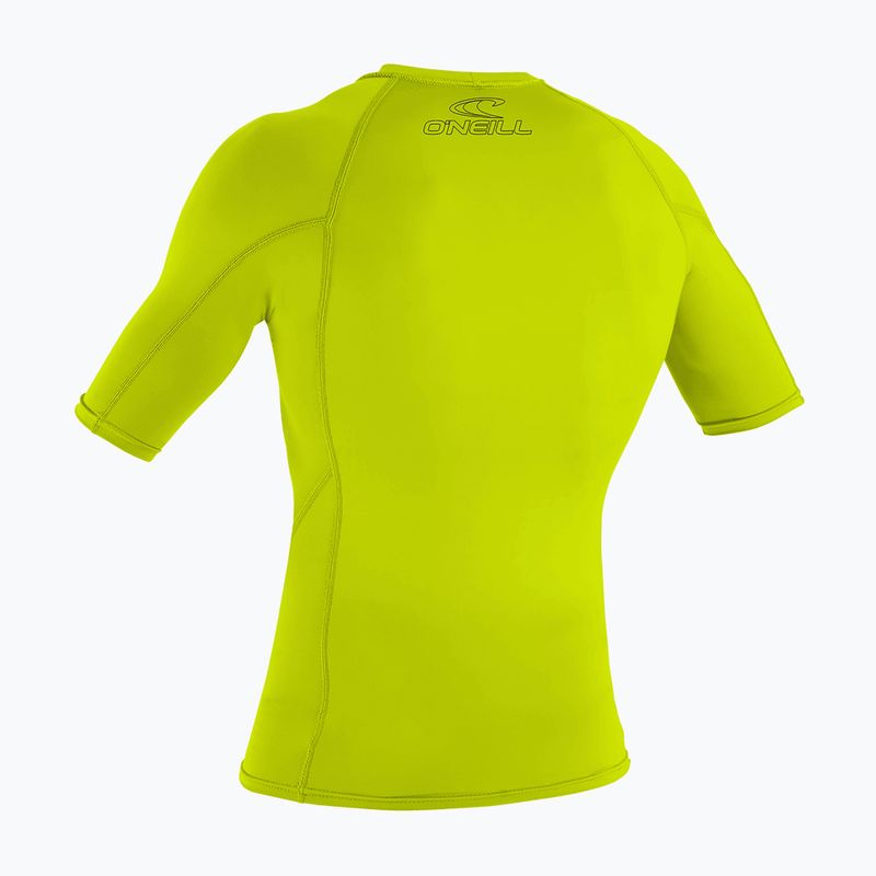 Мъжка тениска за плуване O'Neill Basic Skins Rash Guard lime 2