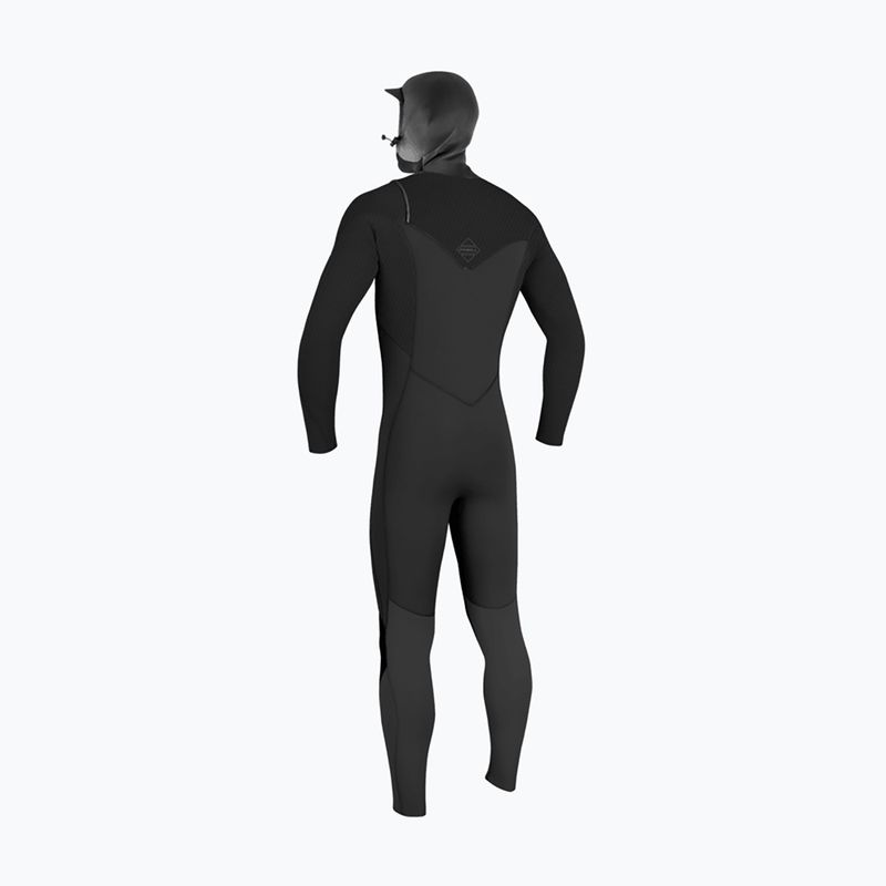 Мъжки неопреннов костюм за плуване O'Neill Hyperfreak 4/3+ mm Chest Zip with Hood black/black 2