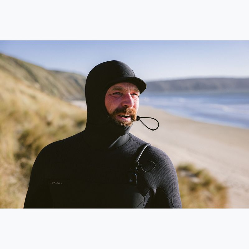 Мъжки неопреннов костюм за плуване O'Neill Hyperfreak 4/3+ mm Chest Zip with Hood black/black 7
