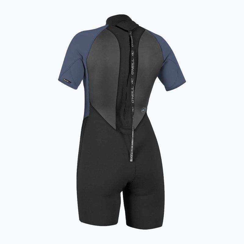 Дамска плувна пяна O'Neill Reactor-2 2mm Back Zip S/S Spring black/mist 2