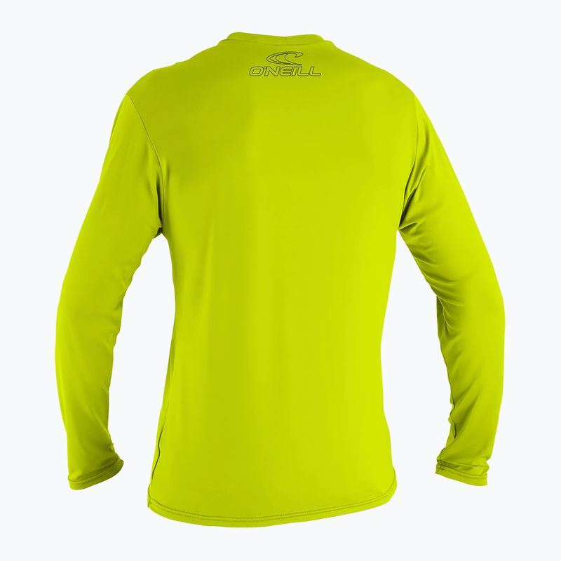 Младежка тениска O'Neill Basic Skins Sun Shirt с дълъг ръкав за плуване в лайм 2