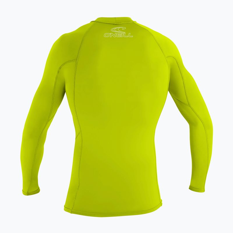Детска блуза за плуване с дълъг ръкав O'Neill Basic Skins LS Rash Guard lime 2