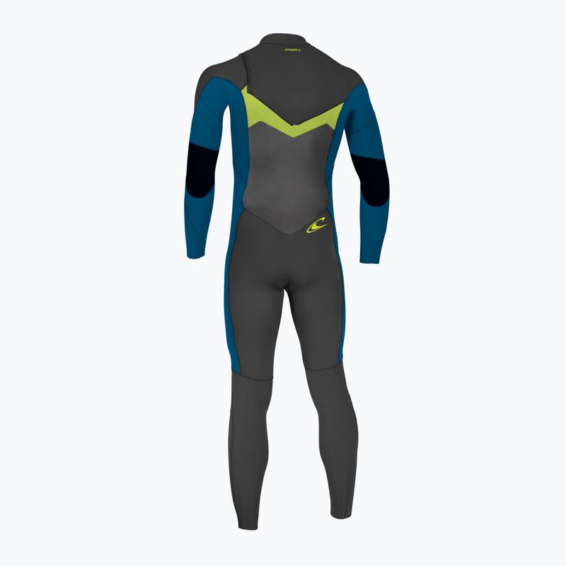 Детски неопренов костюм за плуване O'Neill Youth Ninja 4/3 Chest Zip Full black/ ultrablue/ dayglo 2