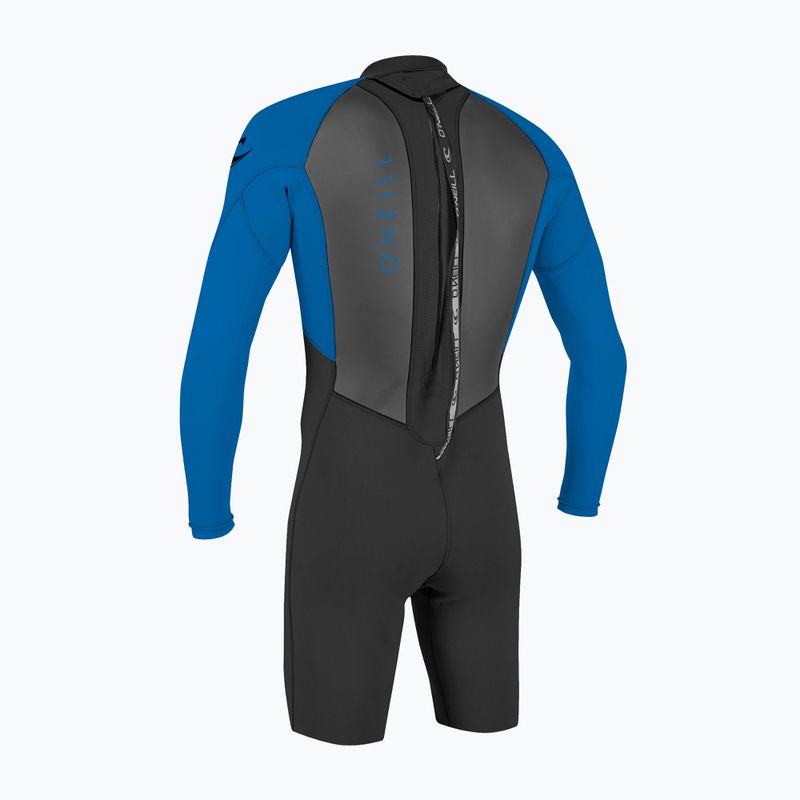 Детски неопренов костюм за плуване O'Neill Youth Reactor-2 2 mm Back Zip LS Spring black/ocean 2