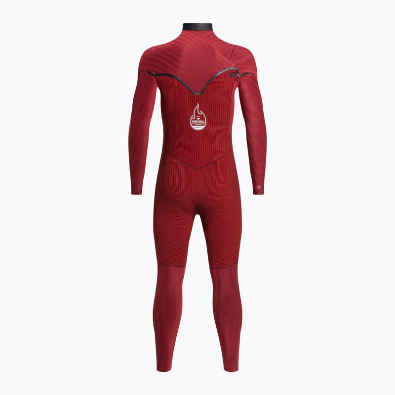 Мъжки бански O'Neill Hyperfreak Fire 4/3+ Chest Zip Full F95 Swim Foam Black-Red 5512 5