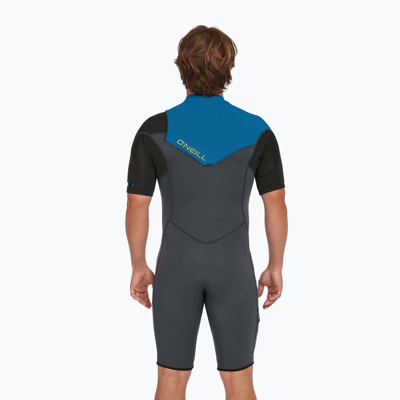 Мъжки неопренов костюм за плуване O'Neill Hammer 2 mm Chest Zip SS Spring graphite/black/ocean 4