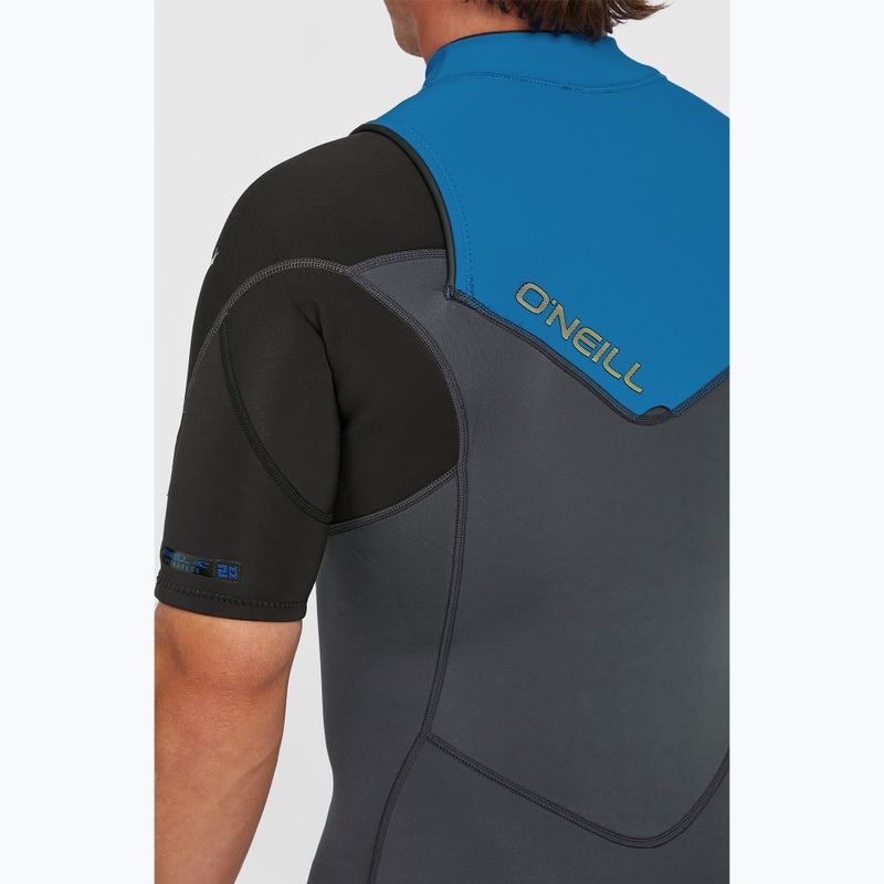 Мъжки неопренов костюм за плуване O'Neill Hammer 2 mm Chest Zip SS Spring graphite/black/ocean 7