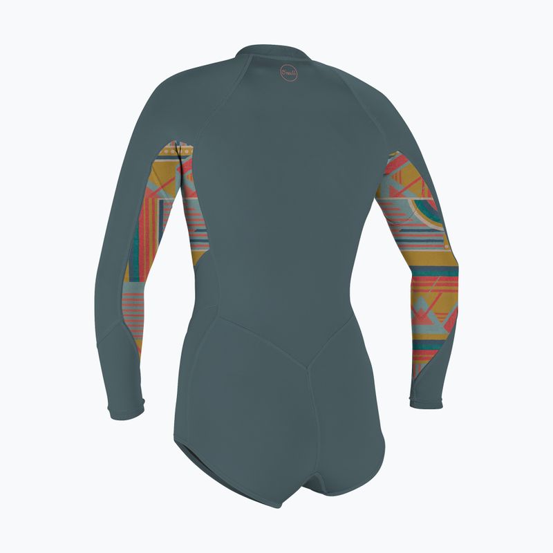 Дамски хидрокостюм O'Neill Bahia 2/1 Front Zip Short Spring shade/ arta geo/ shade 2