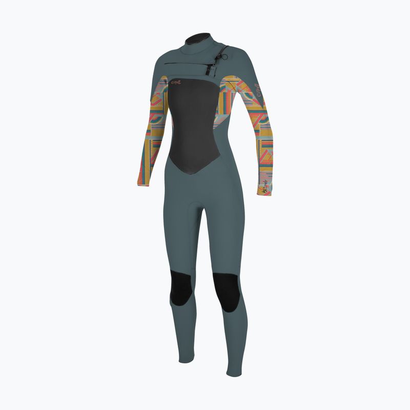Дамски бански O'Neill Epic 4/3 Chest Zip Full shade/arta geo swim float