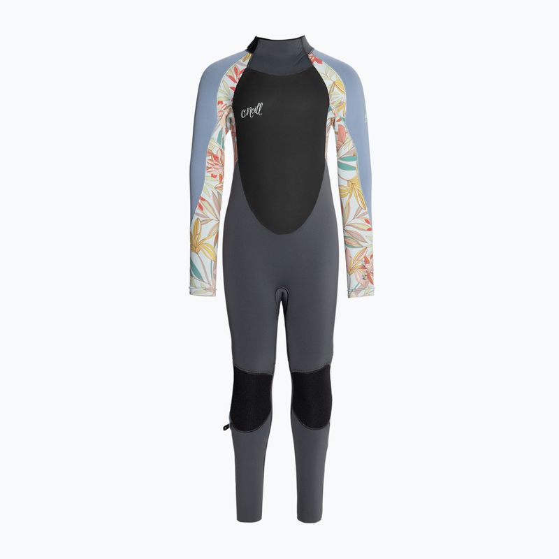 Детски неопреновъчен костюм за плуване O'Neill Girls Epic 5/4 Back Zip Full graphite/dahlia/infinity 2