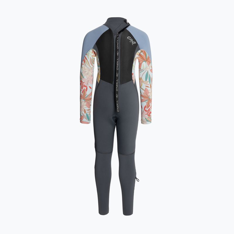 Детски неопреновъчен костюм за плуване O'Neill Girls Epic 5/4 Back Zip Full graphite/dahlia/infinity 3