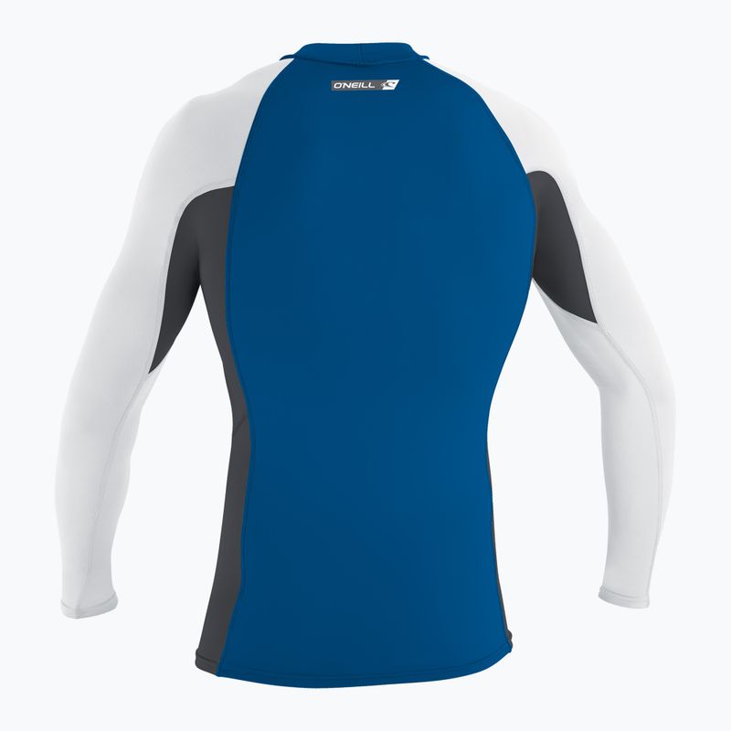Мъжки ръкав O'Neill Premium Skins Rash Guard deep sea/ graphite/ white за плуване с дълъг ръкав 2