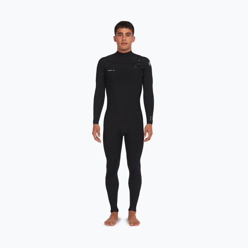 Мъжки неопреннов костюм за плуване O'Neill Epic 3/2 Chest Zip Full A05 black/black/black 3