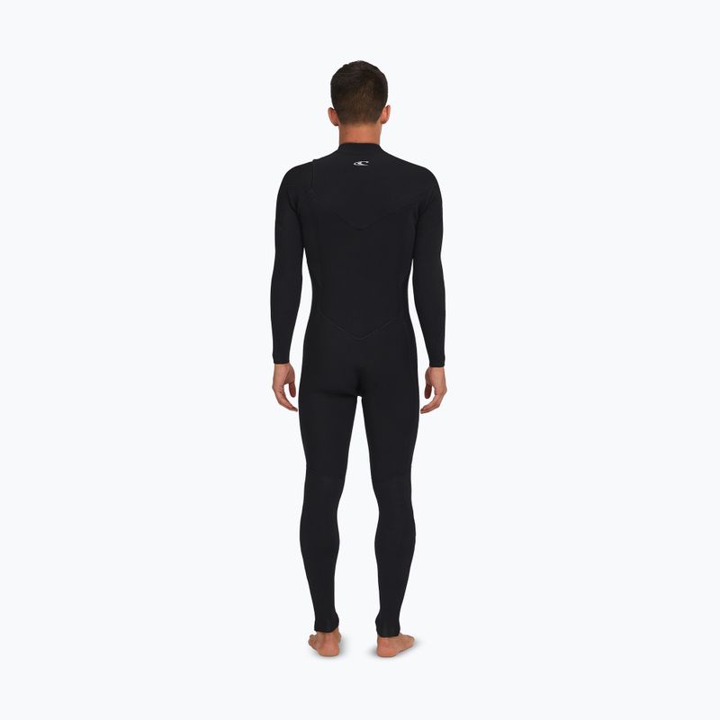 Мъжки неопреннов костюм за плуване O'Neill Epic 3/2 Chest Zip Full A05 black/black/black 4