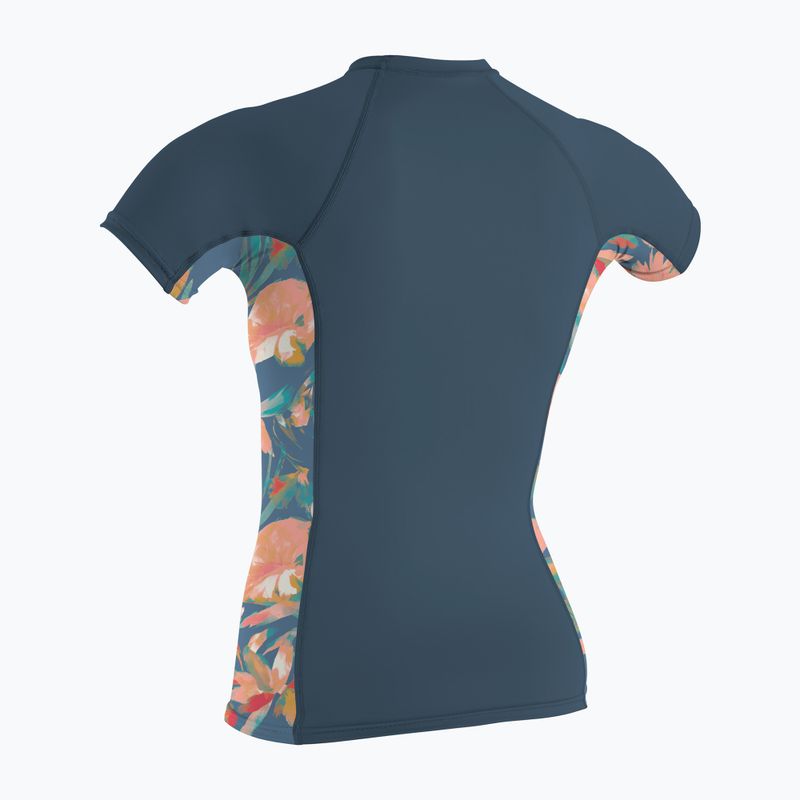 Дамска тениска за плуване O'Neill Side Print Rash Guard copen blue/painted tropics 2