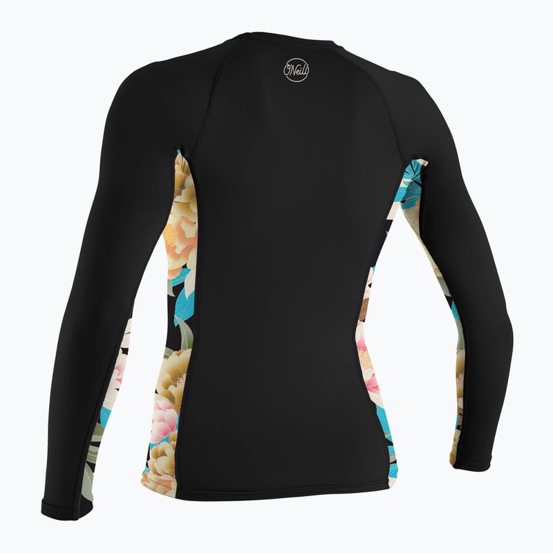 Дамско плуване с дълъг ръкав O'Neill Side Print Rash Guard black/mikah floral 2