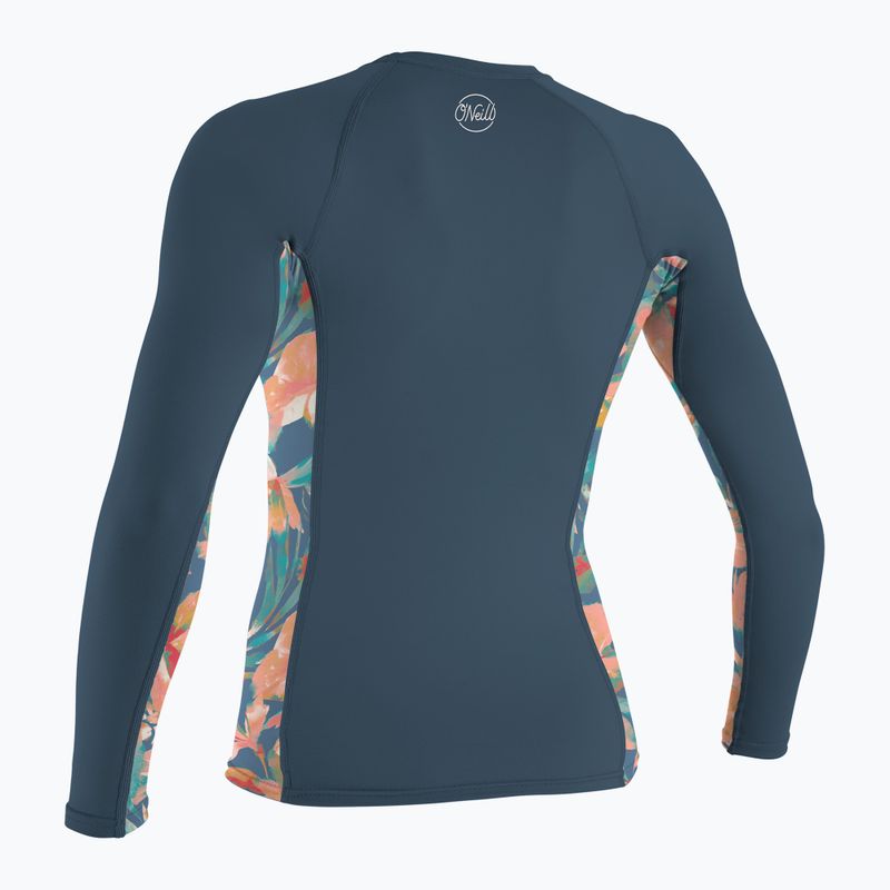 Дамско плуване с дълъг ръкав O'Neill Side Print Rash Guard copen blue/painted tropics 2