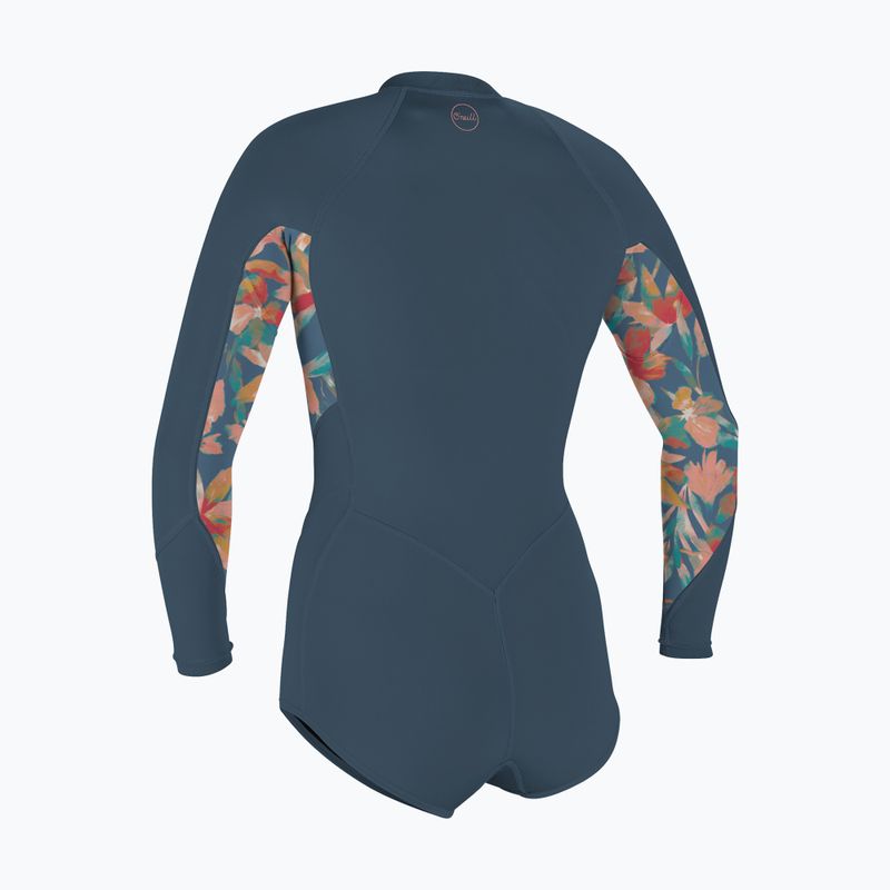 Дамска плувна пяна O'Neill Bahia 2/1 Front Zip Short Spring Copen blue/painted tropics/copen blue 2