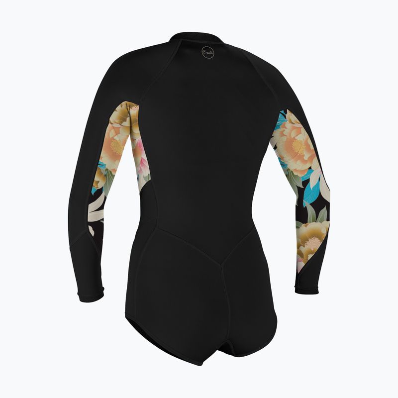 Дамска плувна пяна O'Neill Bahia 2/1 Front Zip Short Spring black/mikah floral/black 2